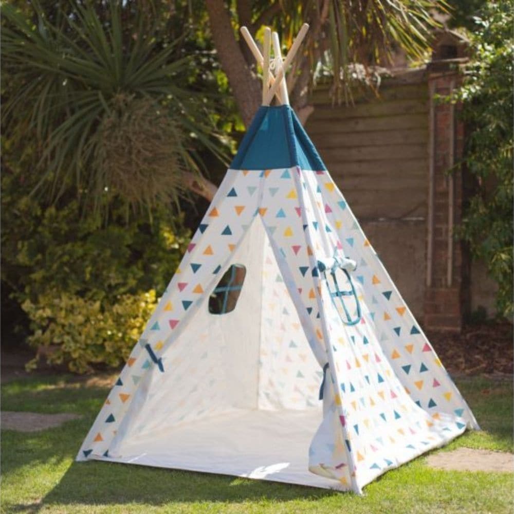 100% Fsc Certified Teepee,The 100% FSC Certified Teepee comes complete with curtains, this delightful teepee tent is everything your little one needs to make a nursery or bedroom a den to play in! Play hide and seek or cosy up for reading time with this stunning 100% FSC® Certified Teepee.The wooden poles slot together with ease making it quick to assemble. Crafted from FSC Certified materials (FSC C147826), this children’s tent has been made in the most eco-friendly way possible. The neutral colour palette