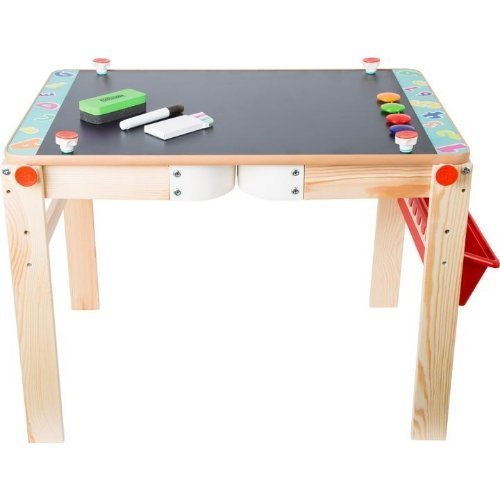 2-In-1 Chalkboard Table,The 2-in-1 Chalkboard Table is a versatile and innovative addition to any playroom, classroom, or child's bedroom. This multi-functional piece is designed to unleash the creative potential in children, offering them a canvas for their imagination whether through drawing, writing, or playing with magnets. Its adaptable nature allows it to serve multiple purposes, easily transforming from a table to a chalkboard or a magnetic wall, depending on the activity at hand. Key Features of the