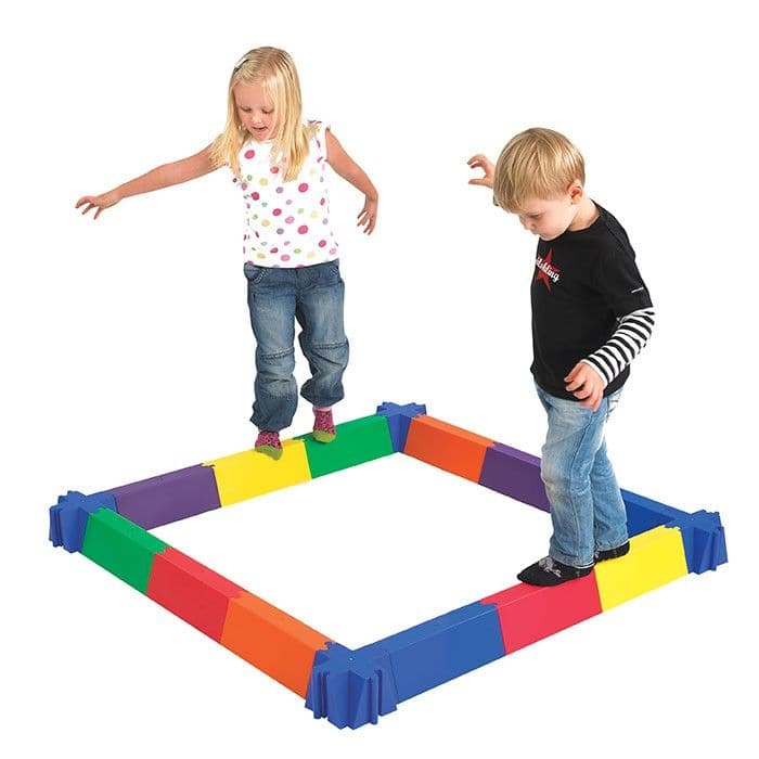 28 Piece Balancing Path,The Balancing Path - Pk28 offers an exciting opportunity for children to enhance their balance, coordination, and gross motor skills while having fun and gaining confidence. The 28 Piece Balancing Path crafted from high-density plastic with a non-slip surface, this Balancing Path is designed to provide a safe and stimulating environment for children to engage in various activities. The set consists of 28 detachable pieces in six vibrant colours, along with four connectors, allowing c