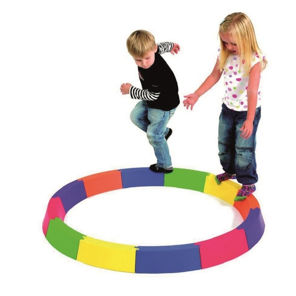 28 Piece Balancing Path,The Balancing Path - Pk28 offers an exciting opportunity for children to enhance their balance, coordination, and gross motor skills while having fun and gaining confidence. The 28 Piece Balancing Path crafted from high-density plastic with a non-slip surface, this Balancing Path is designed to provide a safe and stimulating environment for children to engage in various activities. The set consists of 28 detachable pieces in six vibrant colours, along with four connectors, allowing c