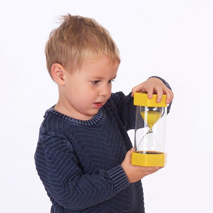 3 Minute Sand Timer,These Large 3 minute Sand Timers with moulded end caps and thick surrounding walls are durable enough for the classroom, clinic or home.The Large 3 minute sand timer is an impressive 160mm tall and durable design this large 3 minute sand timer is an excellent resource for the early years setting.With its giant proportions and clear colourful sand particles young children can time events, time themselves and set themselves time limits. These Large 3-minute Sand Timers are robustly designe