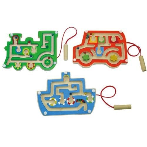 3 Pack Wooden Magnetic Labyrinth,The 3 Pack Wooden Magnetic Labyrinth is a captivating and educational game designed to engage children in a challenging yet fun activity that enhances their skills and concentration. This meticulously crafted set combines the classic maze game with the innovative use of magnets, offering a unique twist that will keep children entertained while also promoting important developmental skills. Key Features of the 3 Pack Wooden Magnetic Labyrinth: Magnetic Pen Mechanism: Each lab