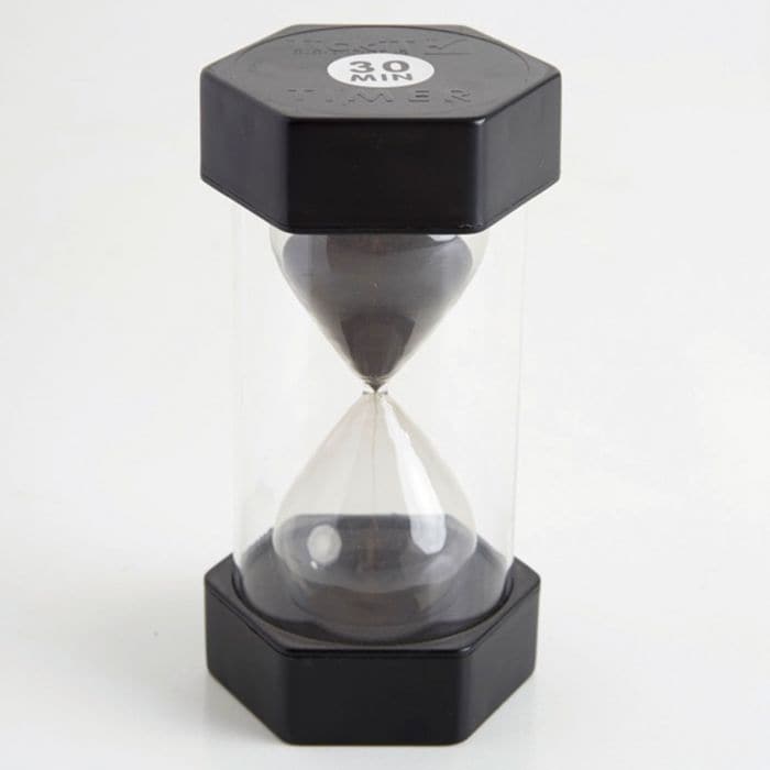 30 Minutes Sand Timer,The Large 30 Minute Sand Timer is an elegantly designed time management tool that transcends the ordinary, blending functionality with visual appeal. This 30 minutes sand timer is not just about counting down minutes; it's about offering a tangible representation of time that is both educational and captivating. Encased in a durable combination of glass and plastic, this timer is designed to withstand the demands of any setting, from busy classrooms to calm, personal spaces. Features o