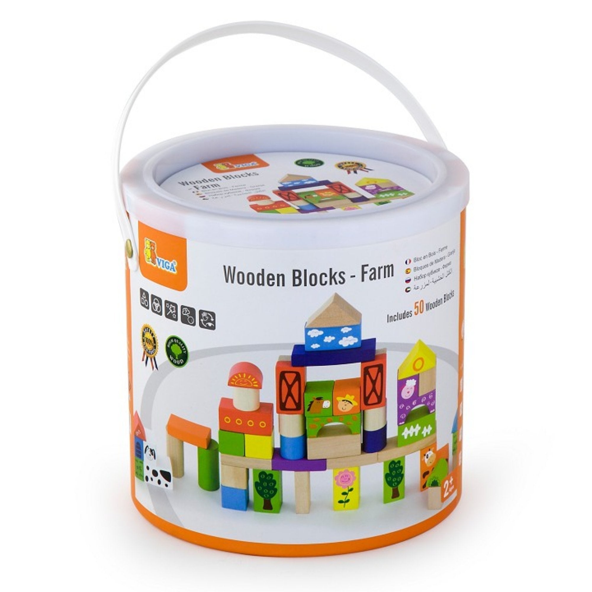 50 Piece Building Blocks Farm Set,Wooden Farm Bricks: Build, Play, and Learn What will your little one build first? With these Wooden Farm Bricks, children will love playing and constructing, helping to build social skills, problem-solving abilities, and enhancing communication and language skills. This versatile set of farm-themed blocks is perfect for endless creative play. Features and Benefits: Engaging and Educational Play Social Skills Development: Playing with these farm bricks encourages children to