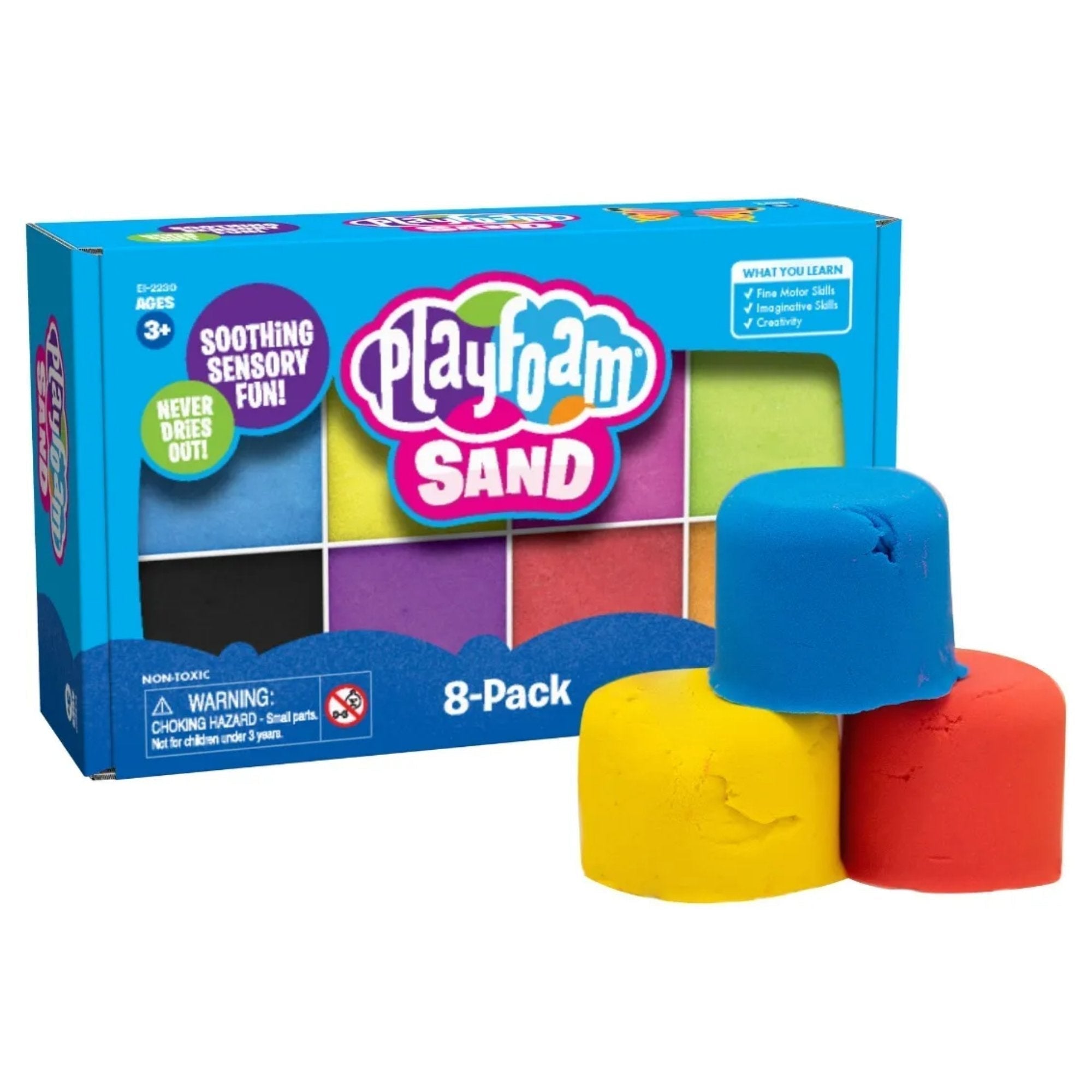 Playfoam Sand 8-Pack- Playfoam Sand 8-Pack,Messy play sand special needs,special needs tactile games ideas,special needs sensory games and ideas,Indulge in the soft, sculpting shaping fun of Playfoam® Sand! This tactile play sand offers a unique sensory experience, allowing children to sculpt, squish, mould, sift, and scoop like never before. Whether in the classroom or at home, Playfoam Sand provides endless opportunities for sensory exploration and fine motor skill development. Playfoam Sand 8-Pack Descri