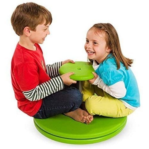 A Whizzy Dizzy,Perfect for outdoor play or indoor fun, the Whizzy Dizzy is easy to set up and use - simply climb on, grab the handles, and start spinning! Kids can spin themselves, or challenge friends to spin faster, longer or even backwards. It's a great way to get kids active and engaged while having a blast.The Whizzy Dizzy is so much more than just a toy - it's a tool for developing balance, coordination, and endurance while encouraging creativity and imaginative play. Plus, it's loads of fun! Whether 