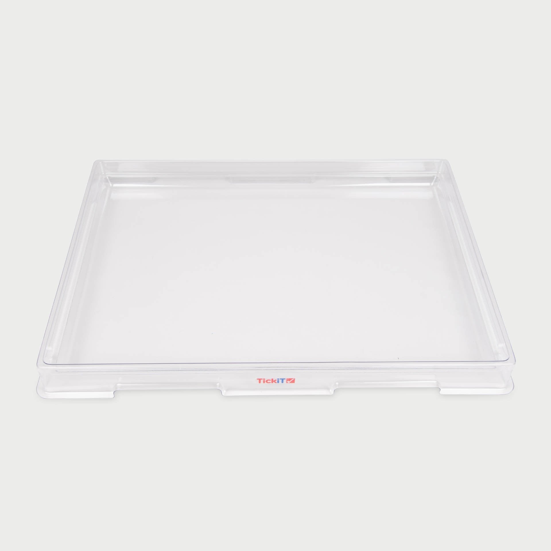 A2 Light Panel Cover,The A2 Light Panel Cover is a versatile and essential accessory designed to enhance the use of our A2 Light Panel. This large, clear, shallow thermoplastic cover is meticulously crafted to fit perfectly over the A2 Light Panel, transforming it into an illuminated container ideal for a wide range of activities including art, craft, messy play, sensory exploration, and small world play. Our TickiT® Light Panel Covers are specifically tailored to complement our white TickiT® Light Panels, 