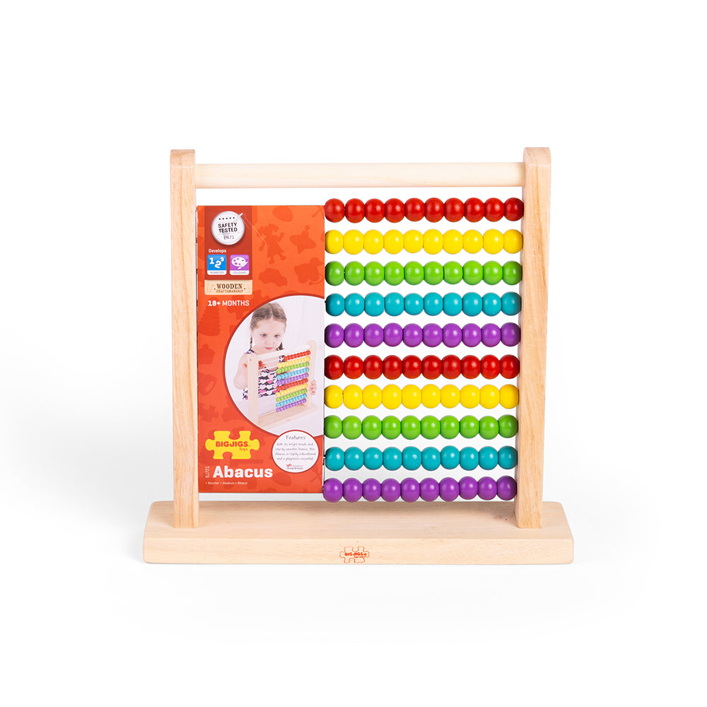 Abacus,Wooden Abacus: A Classic Educational Essential With its bright beads and sturdy wooden frame, this traditional Wooden Abacus is an educational playroom essential. Perfect for use at home, in nurseries, or even in the classroom, this classic toy encourages interactive and engaging learning. Features and Benefits: Educational and Interactive Maths Skills: The wooden abacus encourages numeracy skills, helping children learn to count, add, and subtract. Patterning and Colour Recognition: As little hands 