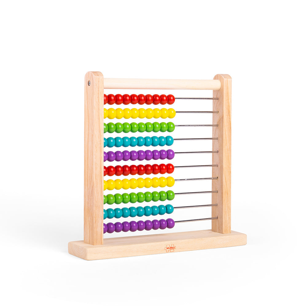 Abacus,Wooden Abacus: A Classic Educational Essential With its bright beads and sturdy wooden frame, this traditional Wooden Abacus is an educational playroom essential. Perfect for use at home, in nurseries, or even in the classroom, this classic toy encourages interactive and engaging learning. Features and Benefits: Educational and Interactive Maths Skills: The wooden abacus encourages numeracy skills, helping children learn to count, add, and subtract. Patterning and Colour Recognition: As little hands 