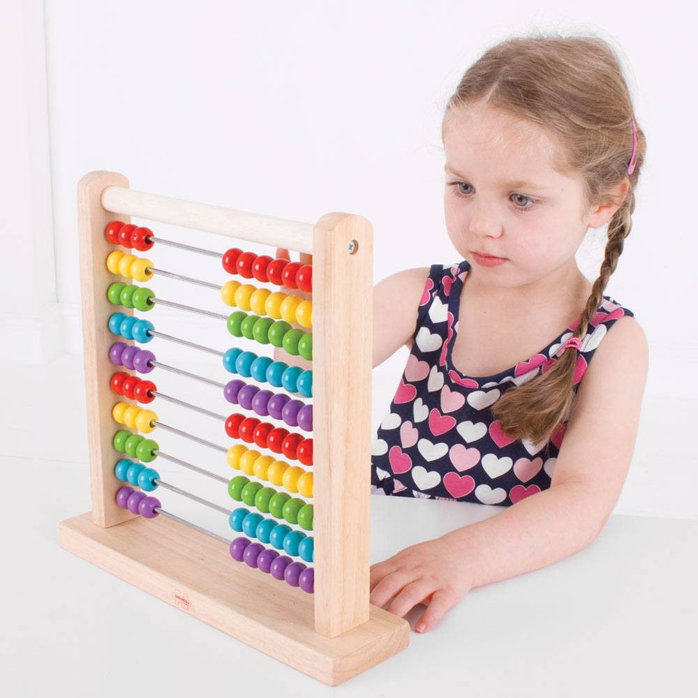 Abacus,Wooden Abacus: A Classic Educational Essential With its bright beads and sturdy wooden frame, this traditional Wooden Abacus is an educational playroom essential. Perfect for use at home, in nurseries, or even in the classroom, this classic toy encourages interactive and engaging learning. Features and Benefits: Educational and Interactive Maths Skills: The wooden abacus encourages numeracy skills, helping children learn to count, add, and subtract. Patterning and Colour Recognition: As little hands 