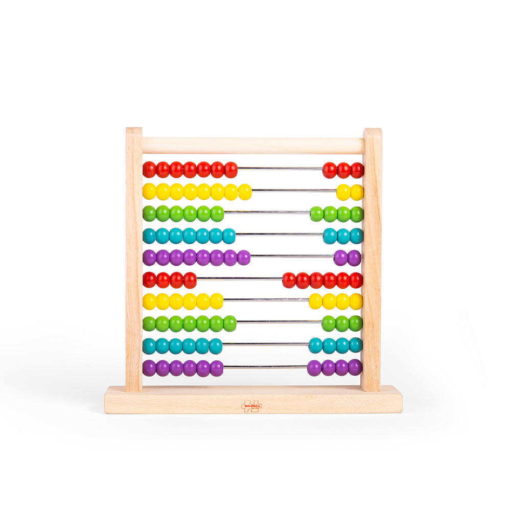 Abacus,Wooden Abacus: A Classic Educational Essential With its bright beads and sturdy wooden frame, this traditional Wooden Abacus is an educational playroom essential. Perfect for use at home, in nurseries, or even in the classroom, this classic toy encourages interactive and engaging learning. Features and Benefits: Educational and Interactive Maths Skills: The wooden abacus encourages numeracy skills, helping children learn to count, add, and subtract. Patterning and Colour Recognition: As little hands 