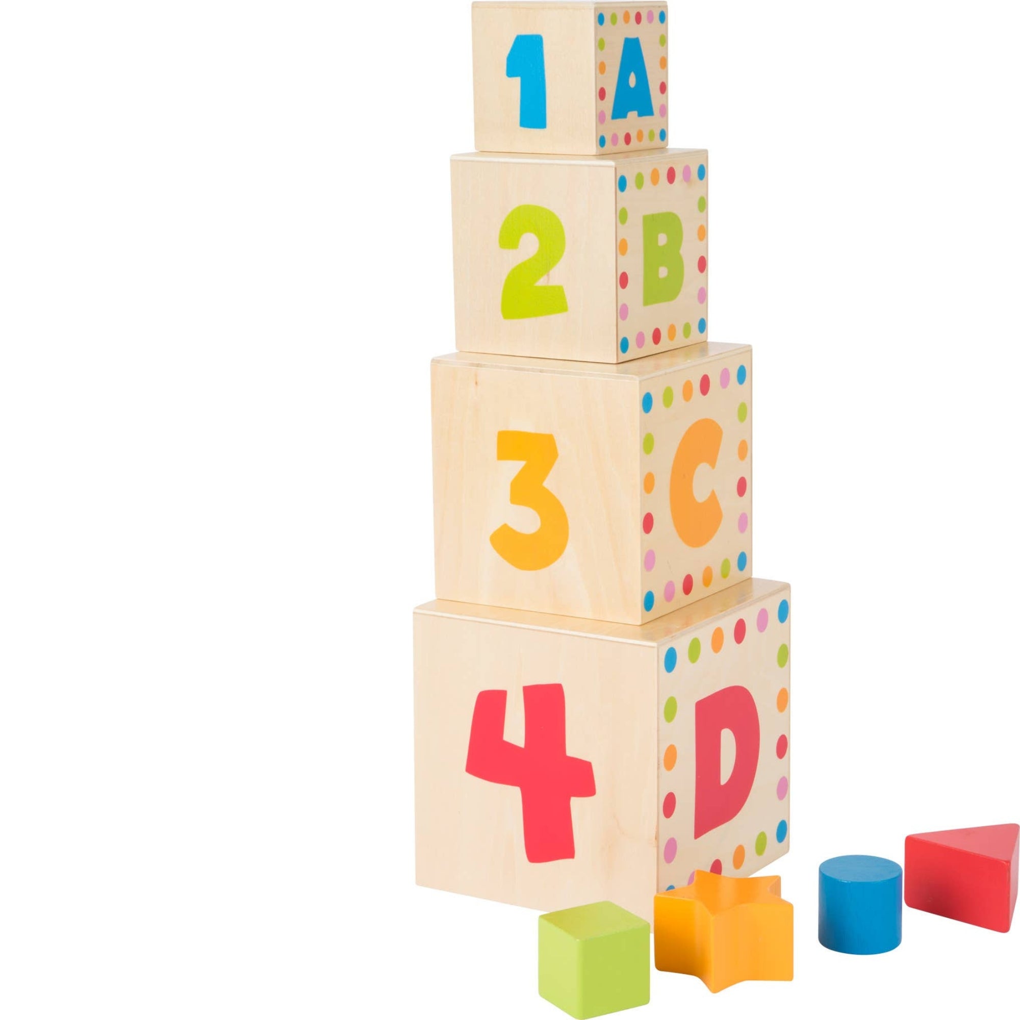 Abc Stacking Cubes,ABC Stacking Cubes Graduating in size, these delightful ABC Stacking Cubes need to be stacked in the correct order, from largest to smallest, to create a beautiful tower. Each cube features a detailed scene with numbers and animals, making it an excellent tool for early learning. As little ones stack the ABC Stacking Cubes, they can discuss the animals on each side, developing their language skills and expanding their vocabulary. This engaging activity encourages communication and learnin