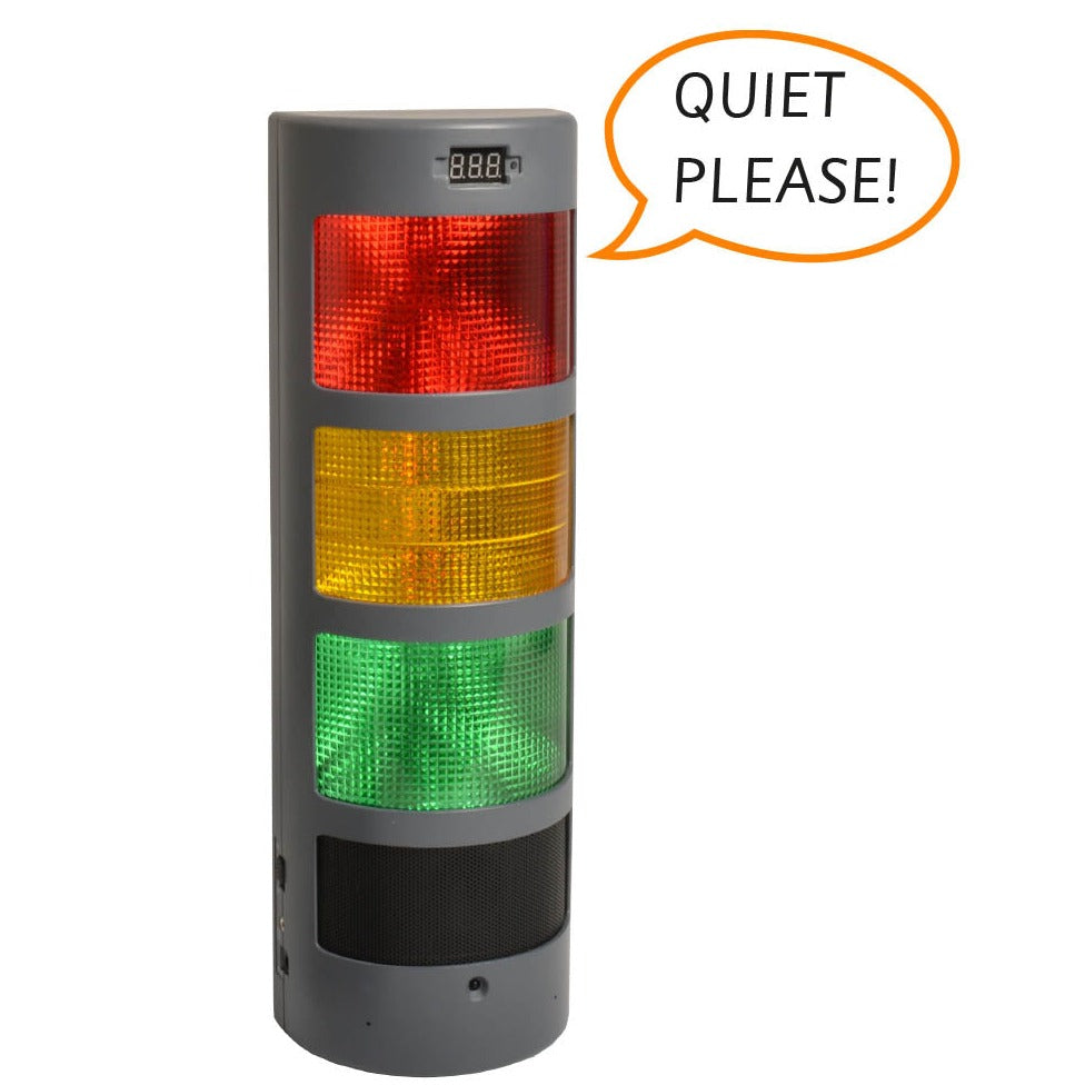 Alertz Electronic Noise Management System,Alertz® is a highly visual noise alert and control system designed to effectively manage and reduce noise levels in various settings such as classrooms, exam rooms, hospitals, libraries, and corridors. With its intuitive traffic light system and multiple alert modes, Alertz® helps maintain a conducive environment by providing instant feedback on noise levels. Key Features: Traffic Light System: Green Light: Indicates acceptable noise levels. Amber Light: Warns that 