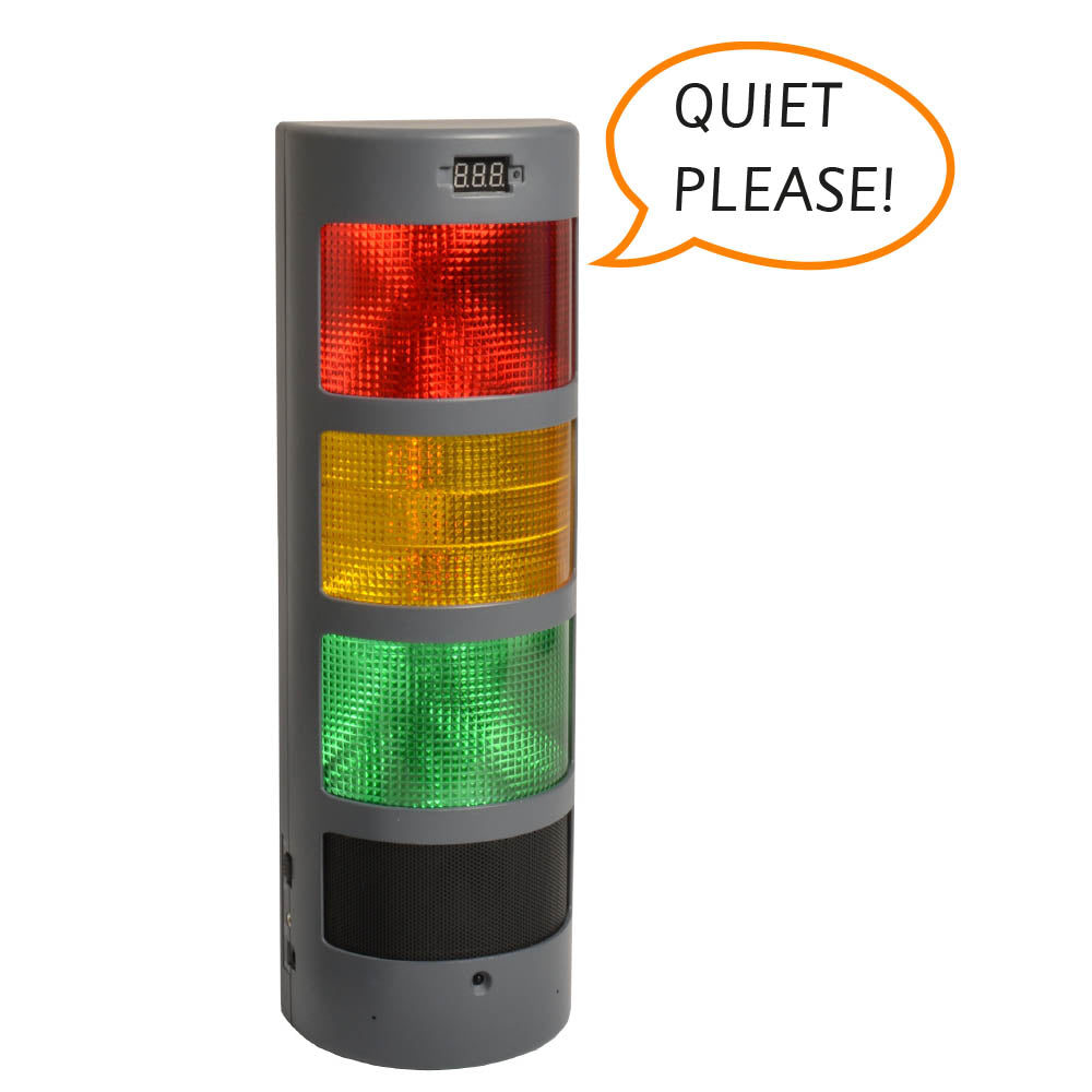 Alertz Electronic Noise Management System,Alertz® is a highly visual noise alert and control system designed to effectively manage and reduce noise levels in various settings such as classrooms, exam rooms, hospitals, libraries, and corridors. With its intuitive traffic light system and multiple alert modes, Alertz® helps maintain a conducive environment by providing instant feedback on noise levels. Key Features: Traffic Light System: Green Light: Indicates acceptable noise levels. Amber Light: Warns that 