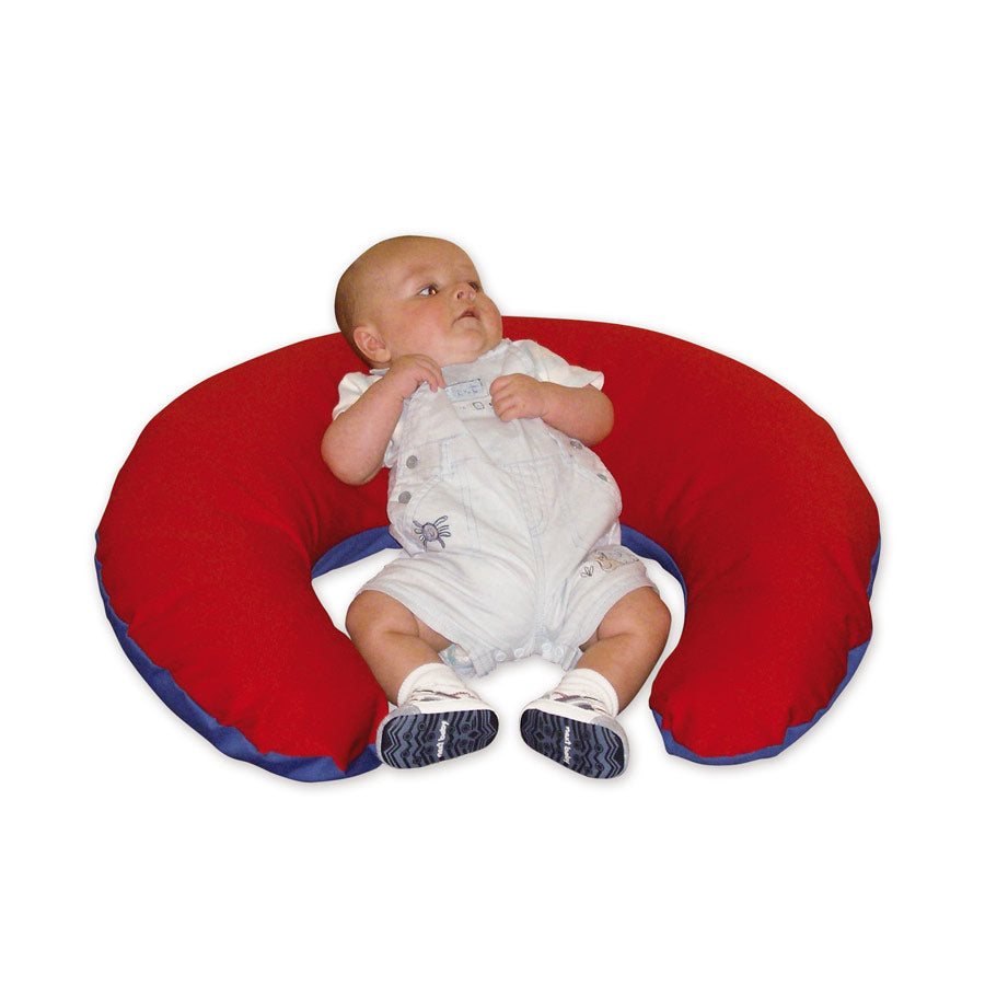 Baby Care Position Crescent,The versatile Baby Care Position Crescent can be used in a number of ways. It can support a baby just starting to sit up, be used as a lap support during feeding or just as a cushion on the floor. The unique shape and generous size make this a must have in the nursery. The fabric cover is wipe clean and is removable for washing. The filling is in a wipe clean second layer of a waterproof fabric. Made in wipe clean fabric. For both indoor and outdoor use. Must not be permanently l