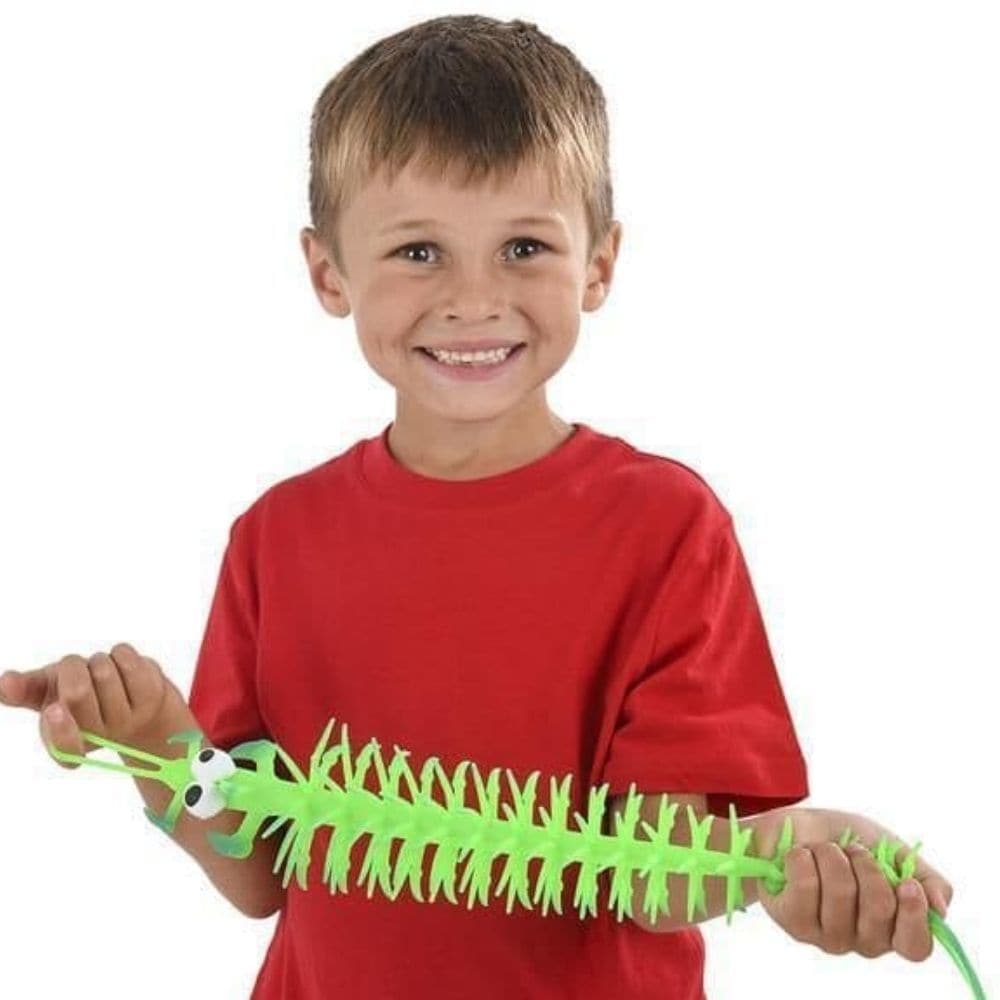 Centipede Toy,Soft to touch and super stretchy colourful stretchy Centipede toy The Stretchy centipede stretches to longer lengths many times its standard size. Lovely and cute tactile centipede which is a tactile play delight and one which is very popular amongst children and adults. The Stretchy Centipede toy also responds very well under UV black light to create a stunning visual effect. A fantastic way to experience a new texture and sensation and this is perfect for children who maybe tactile defensive