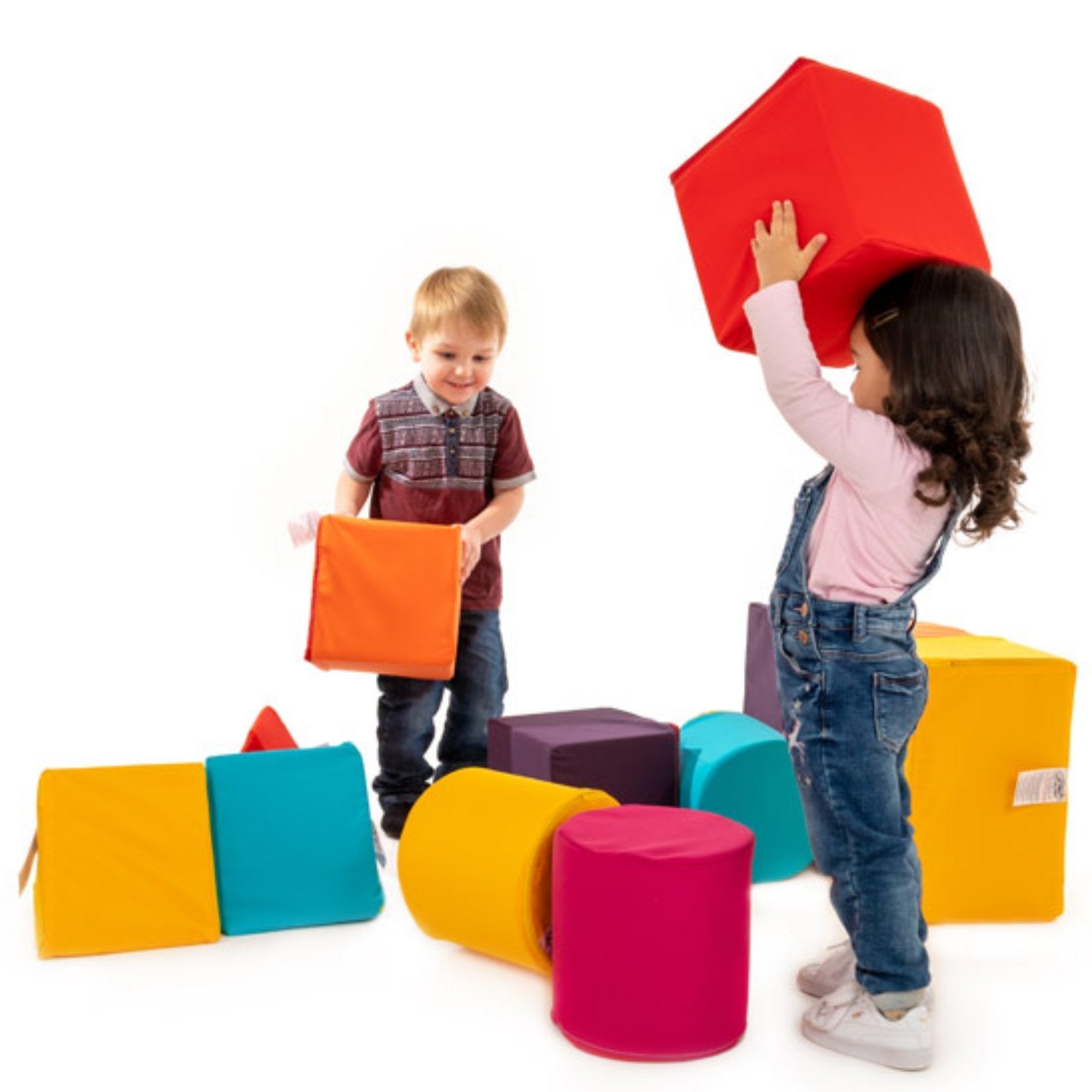 Construction Mini Soft Play Set,This Construction Mini Soft Play Set is a must for any nursery. The Construction Mini Soft Play Set contains square, rectangular, wedge and cylinder shaped blocks in different sizes and colours. As children learn to play with them they develop both basic physical skills and important conceptual skills. The shapes look great and provide limitless fun while stimulating imagination. This Construction Mini Soft Play Set is designed with smaller pieces for younger smaller children