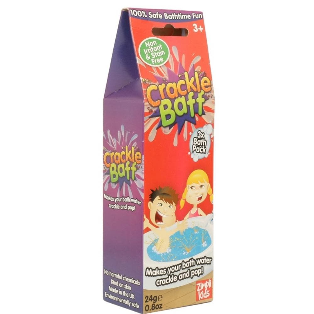 Crackle Baff Play 24G,Make your bath water crackle and pop with this magical popping Crackle Baff. Sprinkle some Crackle Baff into your water and watch it bubble and snap crackle and pop. Make bath time fun and use Crackle Baff as an incentive to bath frequently so that see bath time as a fun game rather than a chore involving the dreaded hair washing. Make Bath time fun and funky with crackle baff and it will bring a whole new approach to bath time. Stain free Preservative free 100% safe on skin & non irri