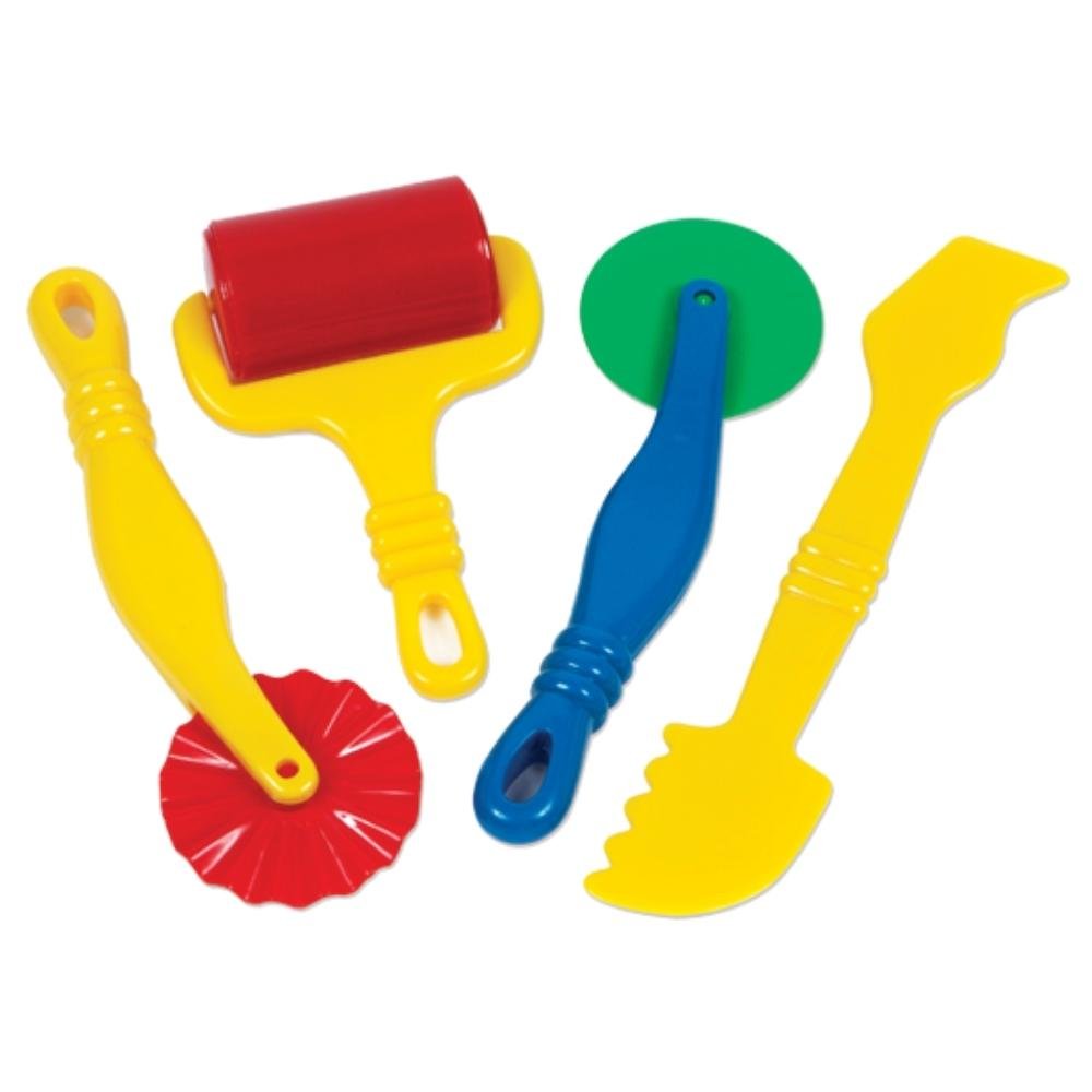 Creation Station Dough And Modelling Tools 4Pcs,The Brightly Coloured Dough and Modelling Tools set is an exciting and vibrant collection designed to spark the imaginations of young artists and sculptors. This set is perfect for children to experiment with and create a multitude of shapes, figures, and designs using clay, plasticine, or dough. Not only does it offer endless hours of creative fun, but it also serves as a fantastic resource for developing fine motor skills and encouraging imaginative play. Fe