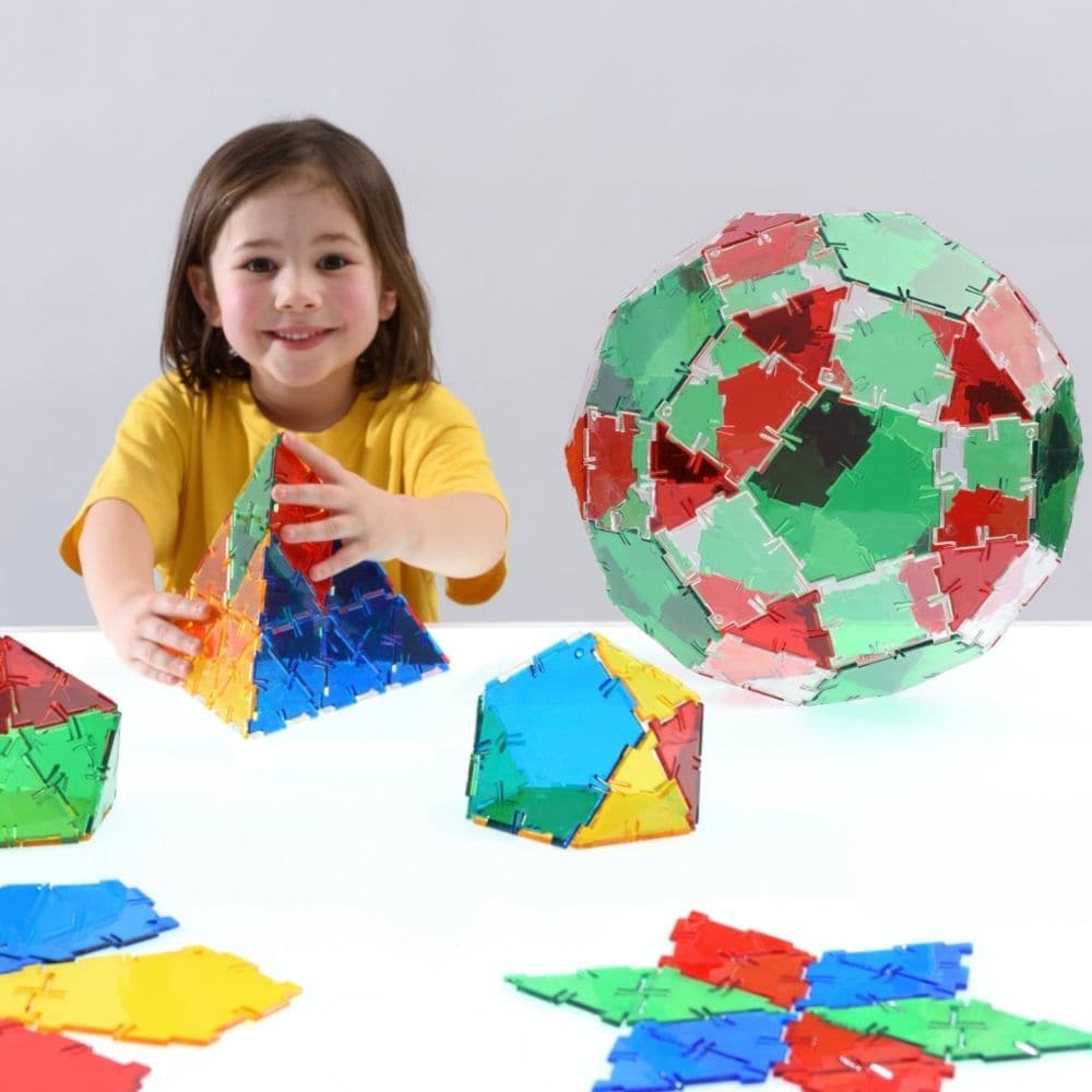 Crystal Polydron Classroom Set 184Pcs,Introduce a world of creativity and exploration with the Crystal Polydron Classroom Set. This impressive 184 piece set provides endless possibilities for constructing both 2D and 3D shapes, allowing students to delve into the fascinating world of geometry.Featuring four different shapes - squares, equilateral triangles, pentagons, and hexagons - this set offers the versatility needed to create a wide range of structures, from simple cubes to complex tetrahedrons and dod