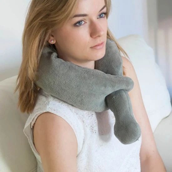 Cushtie Vibrohug Massage Hugger,The Vibrohug is a comfortable and adjustable massager that wraps around the neck to provide relaxing vibrations. The plush and soft fabric cradles the neck to help alleviate neck discomfort, strained muscles, and stiff joints. The innovative design tucks into itself, so the user doesn't have to worry about holding it in position. When it's all just a bit too much the Vibrohug has a soft consistency, so just hold tight and wait for its gentle vibrations to sooth and relax you.