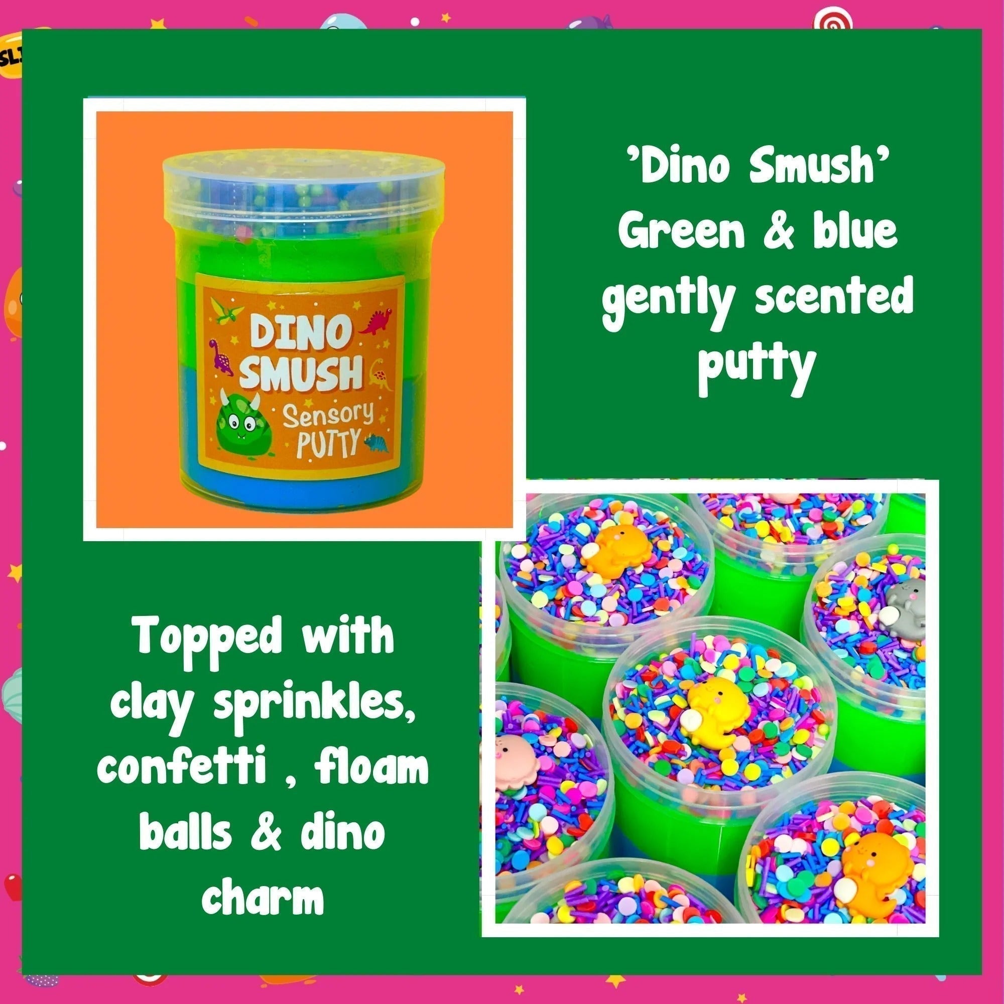 Dino Smush Putty,Our Dino Smush putty is not only roar-some but also perfect for sensory play! Sensory play is essential for children's development as it engages their senses and helps them learn about the world around them. Here's how our Dino Smush putty promotes sensory exploration: Tactile Stimulation: The soft and squishy texture of the putty provides tactile stimulation, encouraging children to squeeze, stretch, and mold it with their hands. This tactile experience helps develop fine motor skills and 