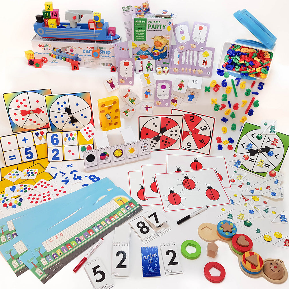 Early Years Maths Kit,Unlock Early Mathematical Skills with the Early Years Maths Kit The Early Years Maths Kit is the ultimate resource designed to help young children develop essential early maths skills. Perfect for use in EYFS settings or reception maths lessons, this comprehensive kit offers a wide range of engaging tools and materials to support the mathematical development of young learners. Key Features of the Early Years Maths Kit Comprehensive Learning: Counting Tools: Includes counting cubes, num