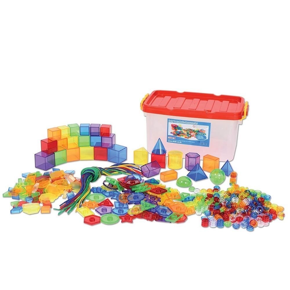 Early Years Maths Resource Set,Early Years Maths Resource Set The Early Years Maths Resource Set is a bumper pack of nearly 500 translucent acrylic colour maths resources and laces, perfect for young learners. Ideal for use on a light panel, this set helps explore mathematical topics such as shape and attributes, counting and sorting, pattern and sequence, all while developing fine motor skills and inspiring creative play. Key Features of Early Years Maths Resource Set: Educational Value: The Early Years Ma