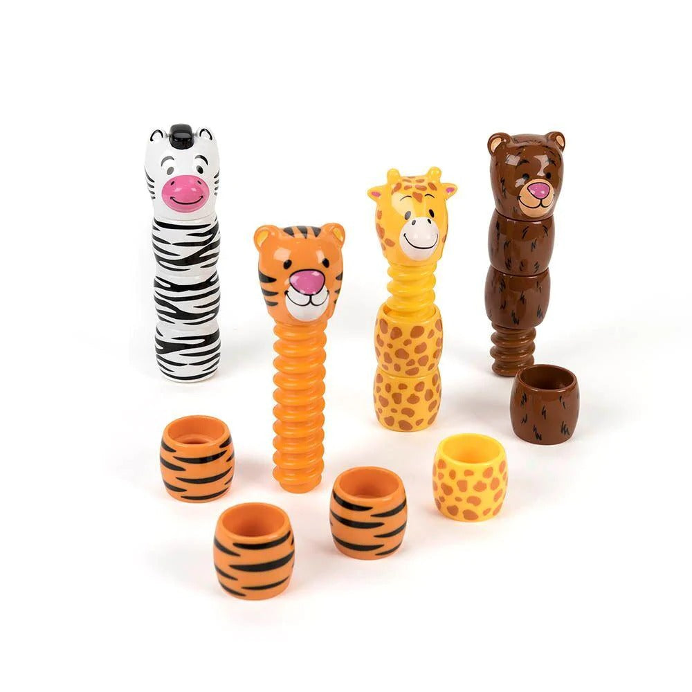 Easy Twist Animal Builders,The Easy Twist Animal Builders set is a delightful and innovative toy designed to engage young children in creative play while simultaneously developing their fine motor skills and hand-eye coordination. With its simple yet engaging mechanism of matching and twisting, this set encourages children to explore, create, and learn through tactile and visual interaction. Key Features: Match and Twist Mechanism: Children can easily match the body pieces with the bead on the animal rods a