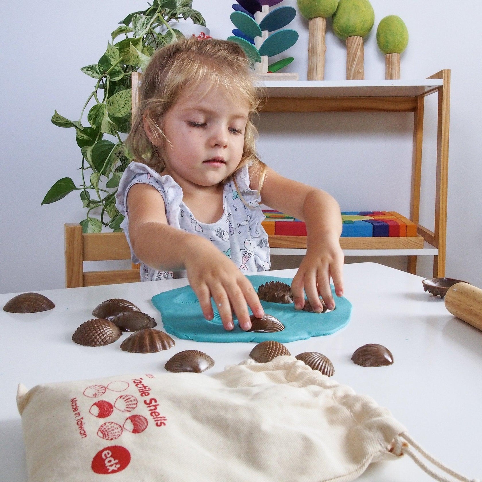 Eco Friendly Tactile Shells Pack 36,These specially designed Eco Friendly Tactile Shells Pack 36 have different tactile surfaces and come in 3 sizes. The Eco Friendly Tactile Shells Pack 36 are made from natural Fibre Particulate Composite (FPC), an agricultural waste product from rice stems and rice husks. Children will love to touch and feel these Eco Friendly Tactile Shells Pack 36, describing the differences and similarities. The Eco Friendly Tactile Shells Pack 36are also ideal to teach early number co