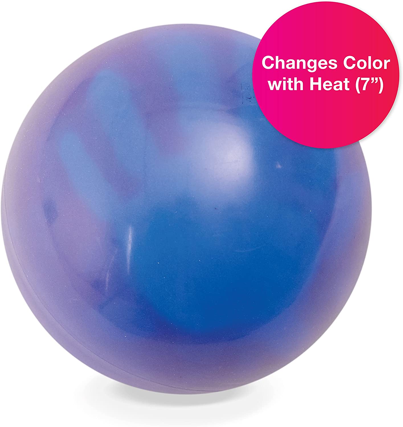 Edushape 18Cm Incredi-Ball,Wow! Learn all about heat sensitivity and colour changing with this amazing new take on the classic Edushape sensory balls. Watch as your handprints appear in magical different colours when you touch the Incredi-ball! The heat sensitivity means little ones will love seeing the different colours appear and disappear – teaching cause and effect whilst providing visual stimulation. The Incredi-ball also teaches fine and gross motor skills, whilst being a magical first ball for your l