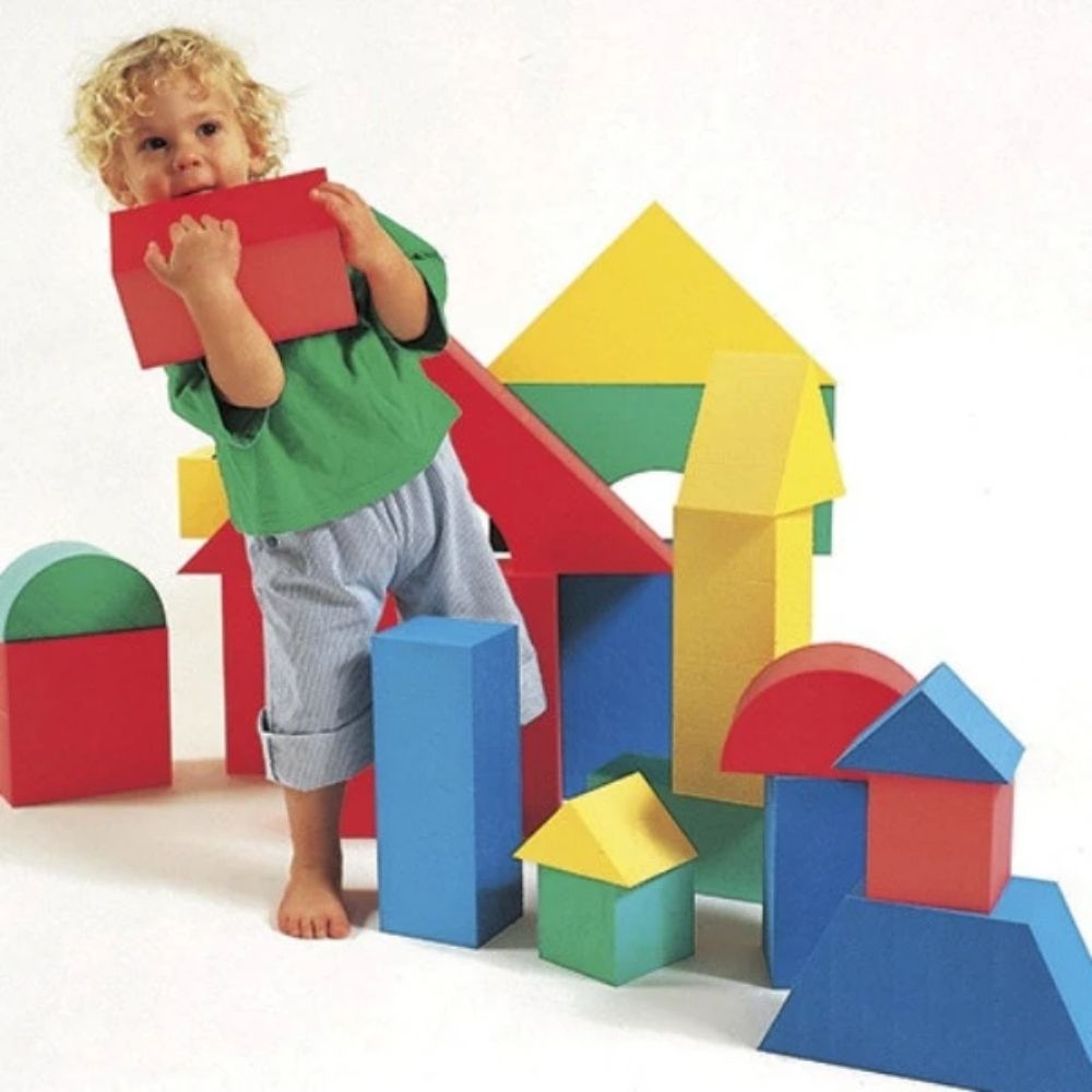 Edushape Giant Foam Blocks 32 Pieces,Edushape Giant Foam Blocks are a set of vibrantly coloured, lightweight, durable and safe foam building blocks. The Edushape Giant Foam Blocks are perfect for use indoors and outdoors, young children can use their imaginations to build big structures, encouraging hand-eye coordination and also developing gross motor skills. Lightweight yet durable blocks ensure safe play and are perfect for both indoor and outdoor use. Use the Edushape Giant Foam Blocks to expand a child