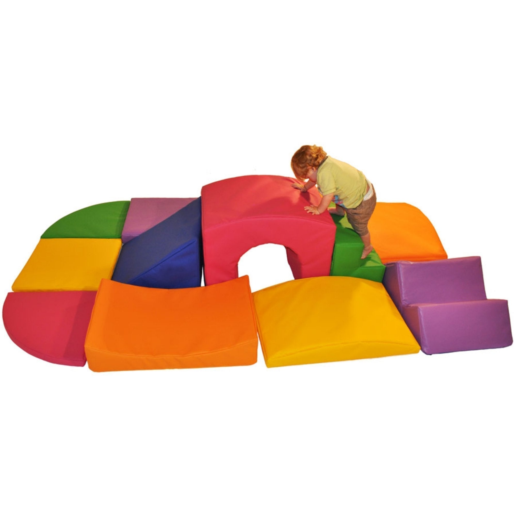 Exploration Area 8 Piece Soft Play Set,The Exploration Area 8 Piece Soft Play Set is a fantastic piece of Soft Play that will add colour, style and value to any setting. The Exploration Area 8 Piece Soft Play Set is designed to be used by both babies and toddlers, making it extremely versatile. The individual shapes provide a soft and interesting floor to crawl over, or a challenging uneven surface for toddlers to walk on with the taller pieces used for support. The different shapes add a challenge and buil