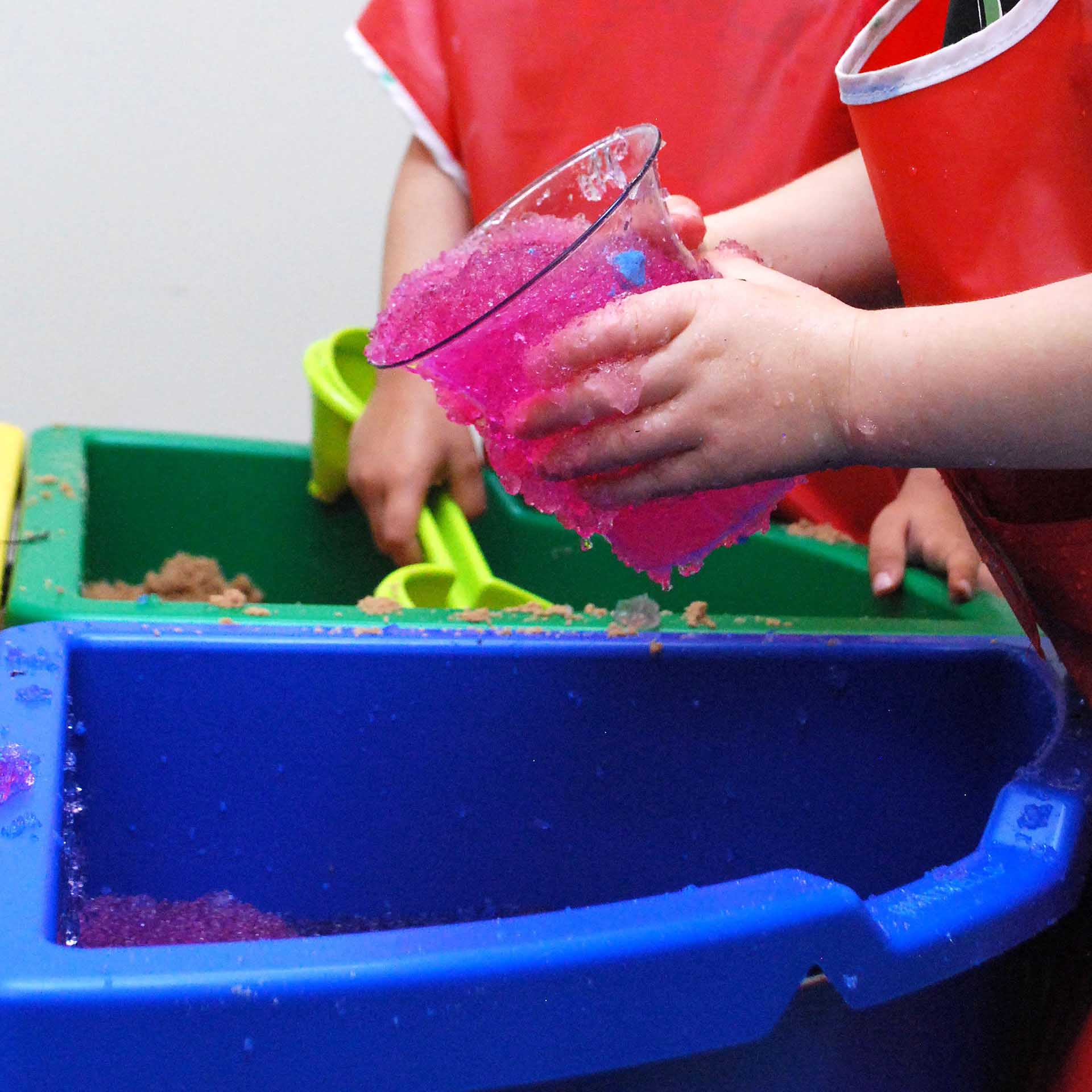 Exploration Circle Set Colour Trays,The Exploration Circle Set Colour Trays has 4 coloured quadrant trays with a grey metal stand forming a sturdy activity circle. Using the Exploration Circle Set Colour Trays,Children can play and discover the properties of sand, water, confetti, wood chippings or whatever medium you decide to place into the handy sized trays which are easy to manage, clean, lift and empty with this stunning Exploration Circle Set Colour Trays. The Exploration Circle Set Colour Trays is id