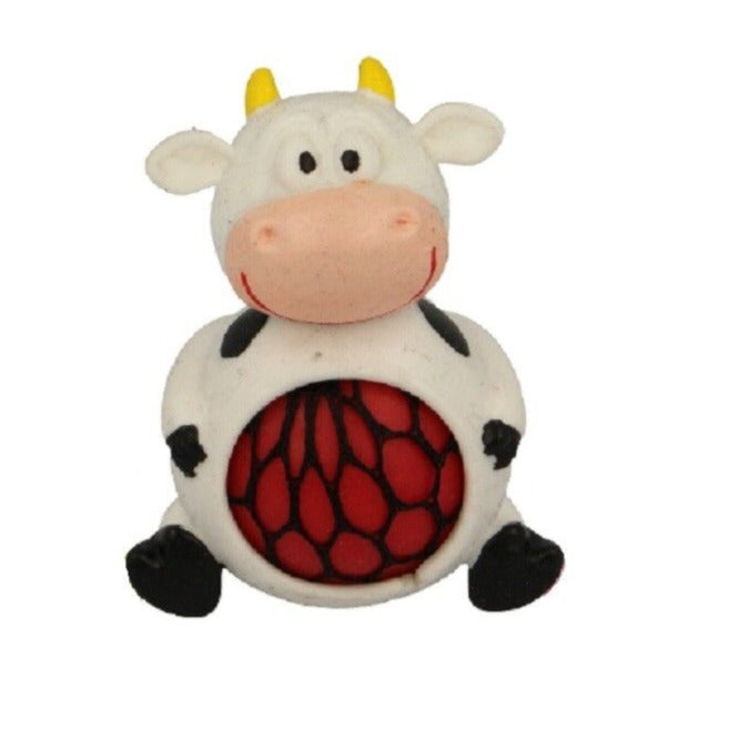 Farm Squeezy Meshables,The Farm Squeezy Meshable is a delightful and engaging fidget toy designed to provide both tactile stimulation and stress relief. Encased within each adorable farm animal is a squishy mesh ball that offers a fascinating visual and sensory experience when squeezed. This toy not only captivates children’s attention but also serves as a fun educational tool demonstrating cause and effect. Key Features: Interactive Squeezing Fun: Squeezing the toy causes the inner mesh ball to protrude th