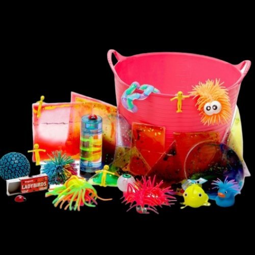 Fiddle Kit Super,This fantastic Fiddle Kit Super bucket is full of fiddle Fidget toys and is excellent for general fidgeting hands and provides a useful resource to occupy minds. The Fiddle Kit Super is a great addition to any classroom,home or therapists kit. The Fiddle kit super pack contains the complete selection of items shown in the picture This selection of fidgets are ideal for keeping fidgety fingers happy and focused on the job in hand. The set includes: Stretchy caterpillar Squidgy Sparkle Shapes