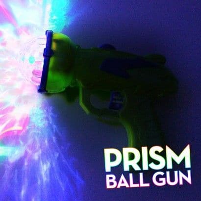 Flashing Prism Gun,Flashing Prism Gun Pull the trigger on the Flashing Prism Gun and watch as a kaleidoscope of colours projects onto surrounding surfaces! Flashing Prism Gun Features: Kaleidoscopic Effects: The end of the gun features a rotating multi-faceted disco ball illuminated by multi-coloured LEDs, creating incredible visual effects. Mesmerising Light Show: Perfect for parties, this gun provides a fun and engaging experience for kids who will love pulling the trigger to see the dazzling light displa