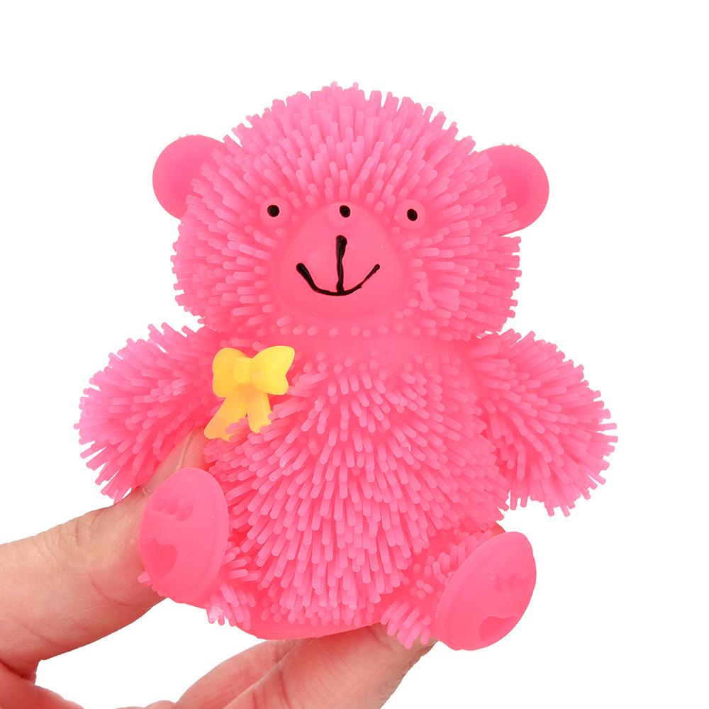 Flashing Puffer Bear,Our Flashing Puffer Bear is a delightful soft to touch animal styled ball.The Flashing Puffer Bear is ultra soft and extremely tactile its a fantastic tactile addition to your sensory toy collection.The Flashing Puffer Bear is a highly pliable toy. Flashing air-filled bear puffer toy which lights up when tapped Fun sensory, visual and tactile experience Ideal toy for those who like to fidget and fiddle, great for relieving stress and anxiety Helps to develop fine motor skills and hand-e