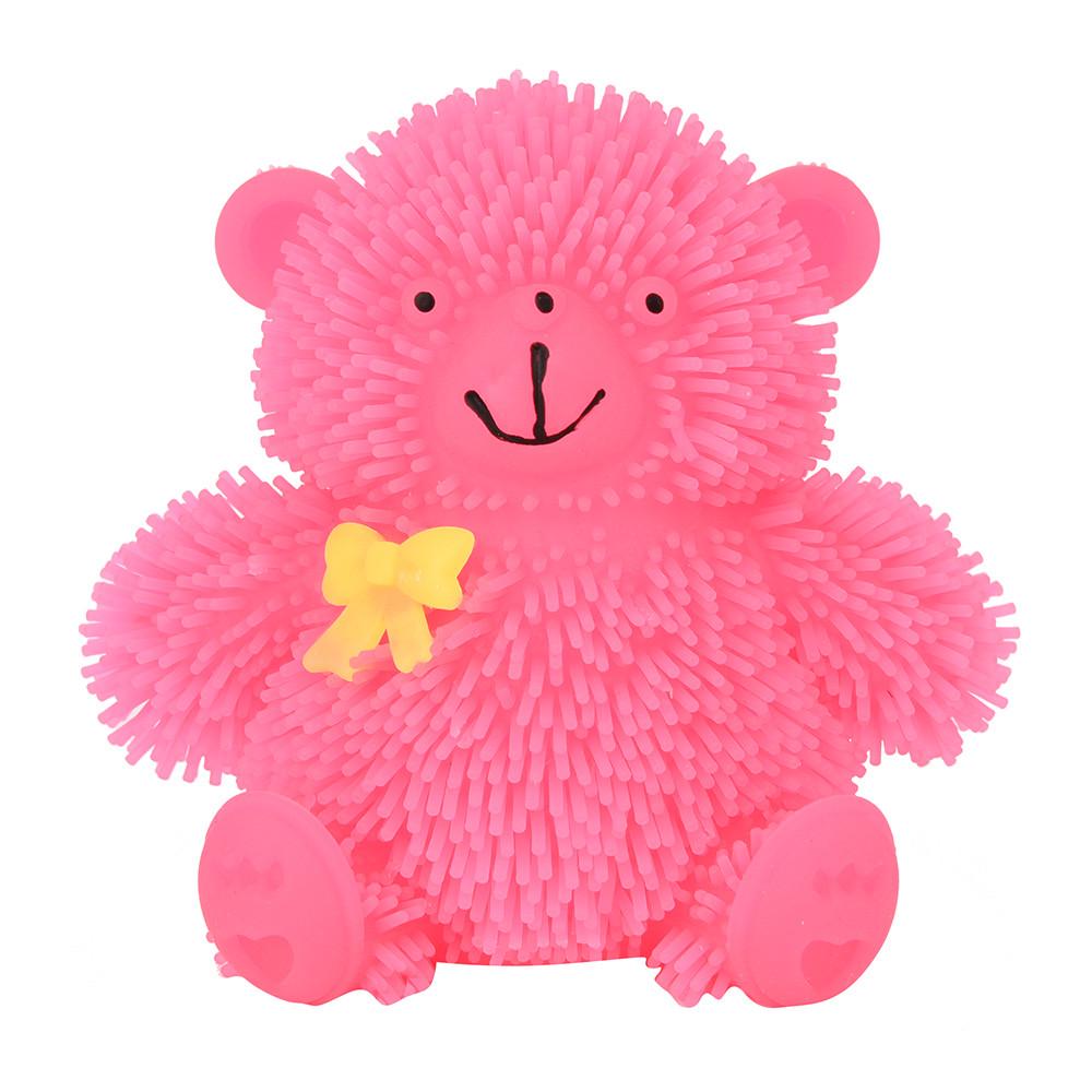 Flashing Puffer Bear,Our Flashing Puffer Bear is a delightful soft to touch animal styled ball.The Flashing Puffer Bear is ultra soft and extremely tactile its a fantastic tactile addition to your sensory toy collection.The Flashing Puffer Bear is a highly pliable toy. Flashing air-filled bear puffer toy which lights up when tapped Fun sensory, visual and tactile experience Ideal toy for those who like to fidget and fiddle, great for relieving stress and anxiety Helps to develop fine motor skills and hand-e