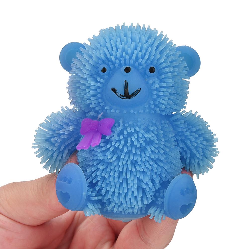 Flashing Puffer Bear,Our Flashing Puffer Bear is a delightful soft to touch animal styled ball.The Flashing Puffer Bear is ultra soft and extremely tactile its a fantastic tactile addition to your sensory toy collection.The Flashing Puffer Bear is a highly pliable toy. Flashing air-filled bear puffer toy which lights up when tapped Fun sensory, visual and tactile experience Ideal toy for those who like to fidget and fiddle, great for relieving stress and anxiety Helps to develop fine motor skills and hand-e