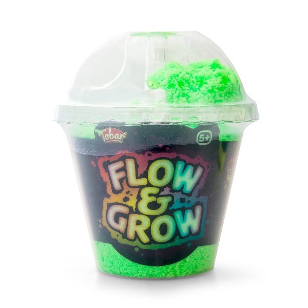 Flow And Grow Sand,The Flow and Grow Sand is a captivating sand-like putty that offers a unique sensory experience. This remarkable putty expands and seems to move on its own when shaken within its container. Unlike traditional putty, this product provides a dynamic interaction that fascinates and engages both children and adults alike. Key Features of Flow and Grow Sand: Expanding Action: Once shaken, the putty expands, creating a mesmerizing effect that appears as if the sand is growing and moving. Sand-L