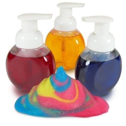 Foam Paint Bottles,Pump up rich coloured foam paint using these amazing Foam Paint Bottles. Add dish soap and paint to the cute, kid-sized bottles and screw on the dispensing pump. A little goes a long way! Press the dispensing pump to release a beautiful coloured froth from the Foam Paint Bottles creating a unique messy play art activity. Contents: 3 clear dispensing bottles, (9 x 12.5 cm) and guide Age: 4+ L x W x H: 23 x 21 x 9 cm, Foam Paint Bottles,Art supplies,Classroom art supplies,classroom art equi