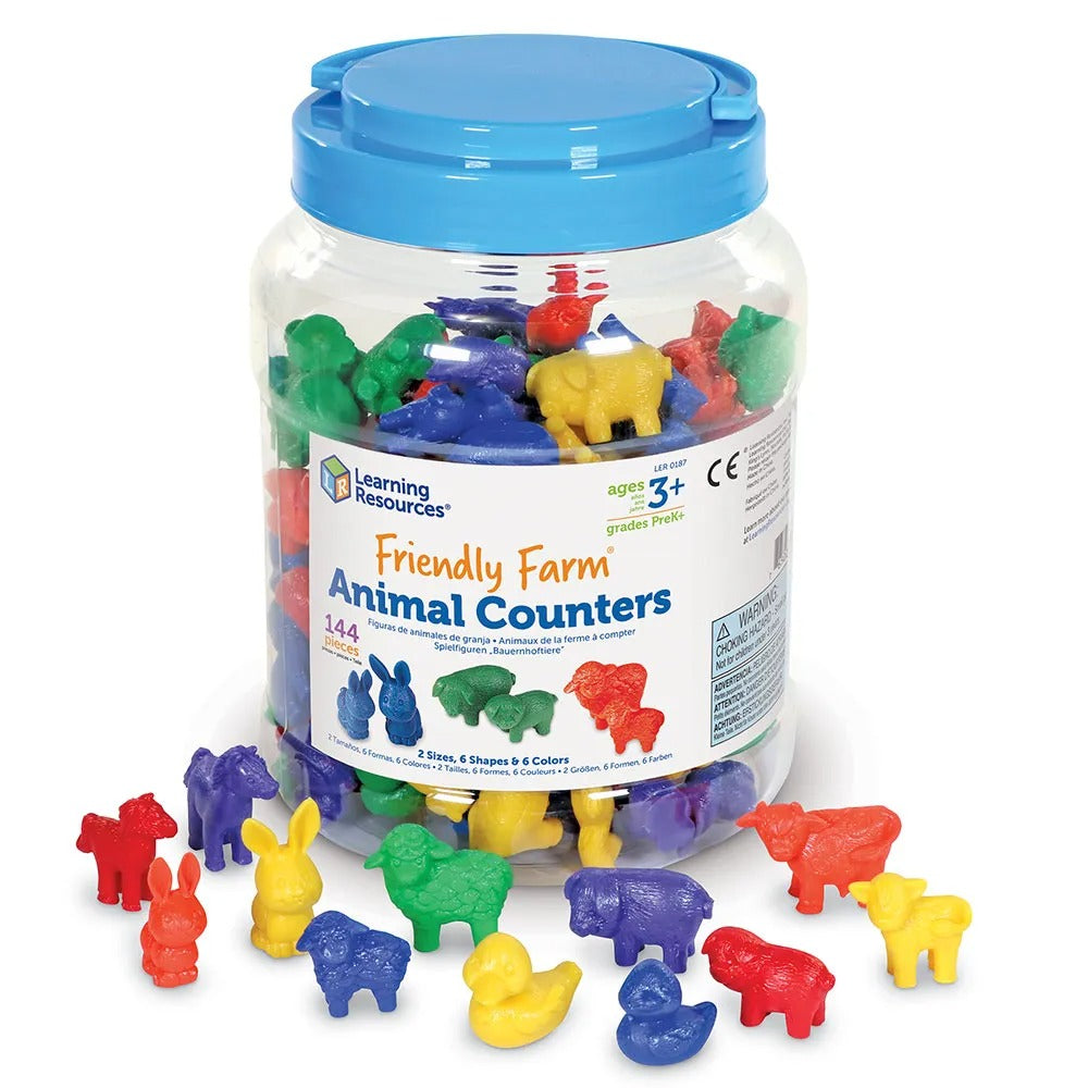 Friendly Farm Animal Counters Set Of 144,Friendly Farm Animal Counters Set Of 144 Introduce young learners to the enchanting world of farm animals and early mathematics with the Friendly Farm Animal Counters Set Of 144. This vibrant and engaging set includes 144 colourful animal counters, each representing familiar farm animals such as cows, horses, pigs, chickens, ducks, and sheep. Perfect for a variety of educational and imaginative play activities, these counters are an essential resource for any early l