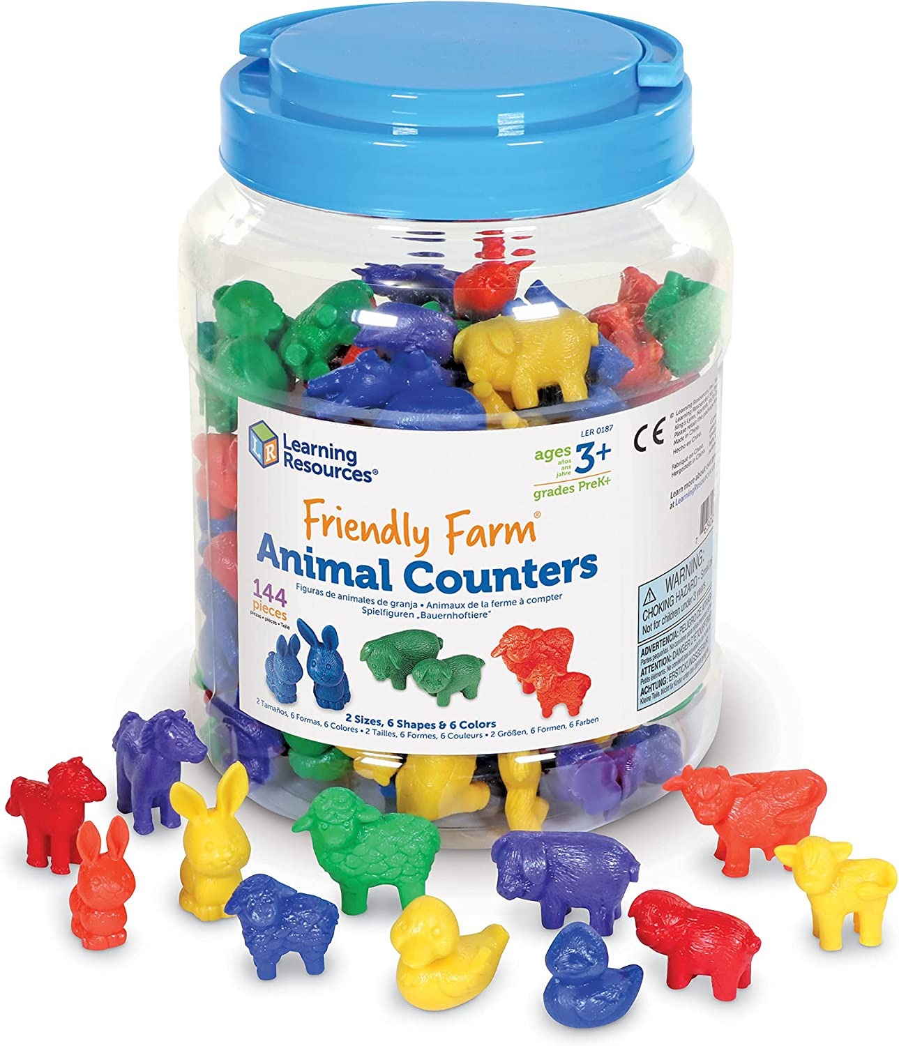 Friendly Farm Animal Counters Set Of 144,Friendly Farm Animal Counters Set Of 144 Introduce young learners to the enchanting world of farm animals and early mathematics with the Friendly Farm Animal Counters Set Of 144. This vibrant and engaging set includes 144 colourful animal counters, each representing familiar farm animals such as cows, horses, pigs, chickens, ducks, and sheep. Perfect for a variety of educational and imaginative play activities, these counters are an essential resource for any early l