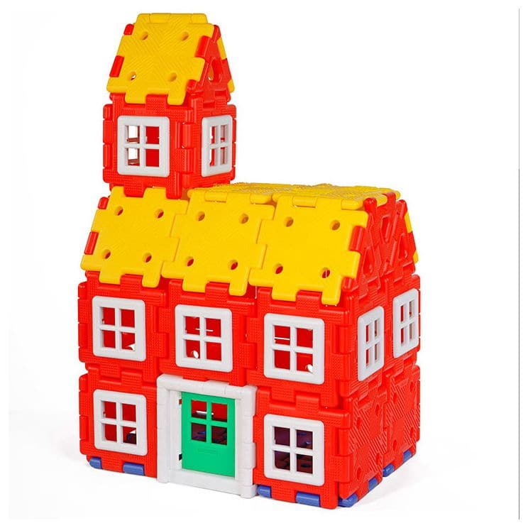 Giant Polydron House Builder,Spark the imagination of young builders with the Giant Polydron House Builder set, the ultimate construction toy for budding architects and creative minds. This versatile set includes enough pieces to build a house, a skyscraper, a church, or any imaginative design that children can dream up. It's perfect for teaching young learners about shape and space in a fun, engaging way. The Giant Polydron House Builder set is designed for both indoor and outdoor use, crafted from super t