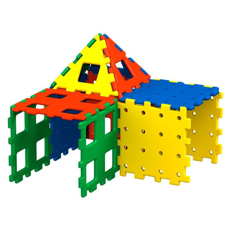 Giant Polydron Xl Set 1,The Giant Polydron XL Set 1 is the ultimate building toy for children. With its 12 large, durable pieces, children can let their imaginations run wild as they create castles, princess towers, cars, boats, houses, and even tunnels to crawl through. This set is not only fun but also educational. Children will learn about different shapes, both 2-dimensional and 3-dimensional objects. They will also develop an understanding of texture, teamwork, and role play as they work together to br