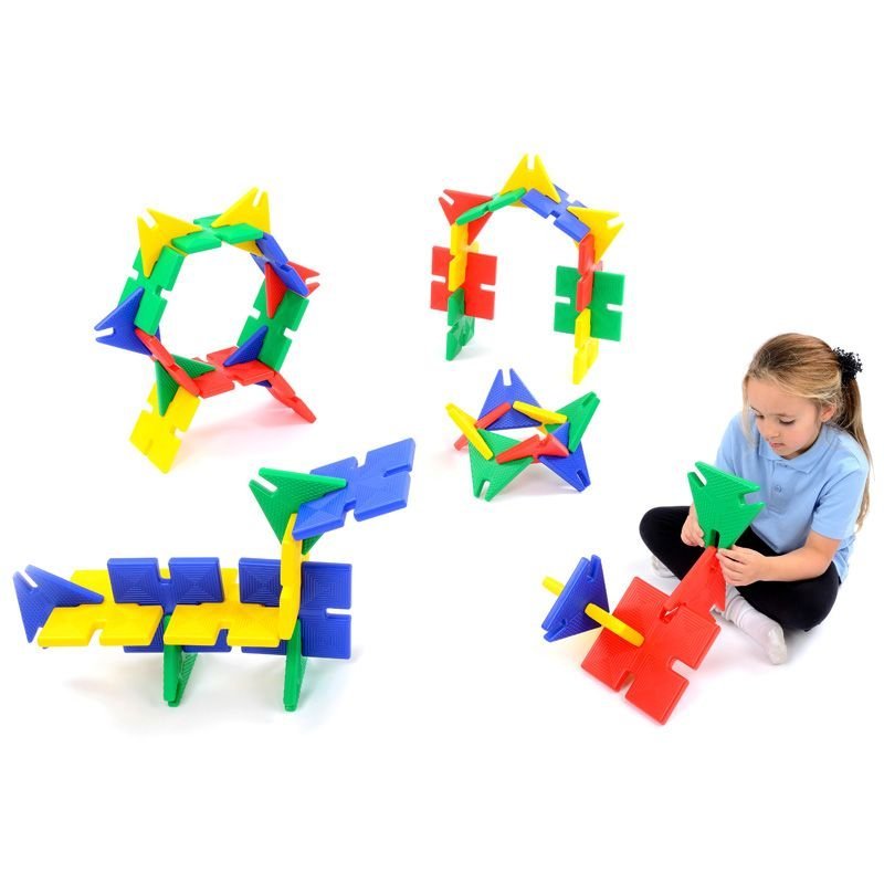 Giant Polyplay 48 Pieces,Elevate the building experience with the Giant PolyPlay 48 Piece set, a versatile construction kit designed to inspire young builders. Perfect for use both indoors and outdoors, this set allows children to construct a wide array of models, from intricate geometric shapes to familiar everyday objects and playful animal figures. The Giant PolyPlay 48 Piece set is particularly suited for nurseries and primary schools, promoting educational play that enhances spatial awareness, critical