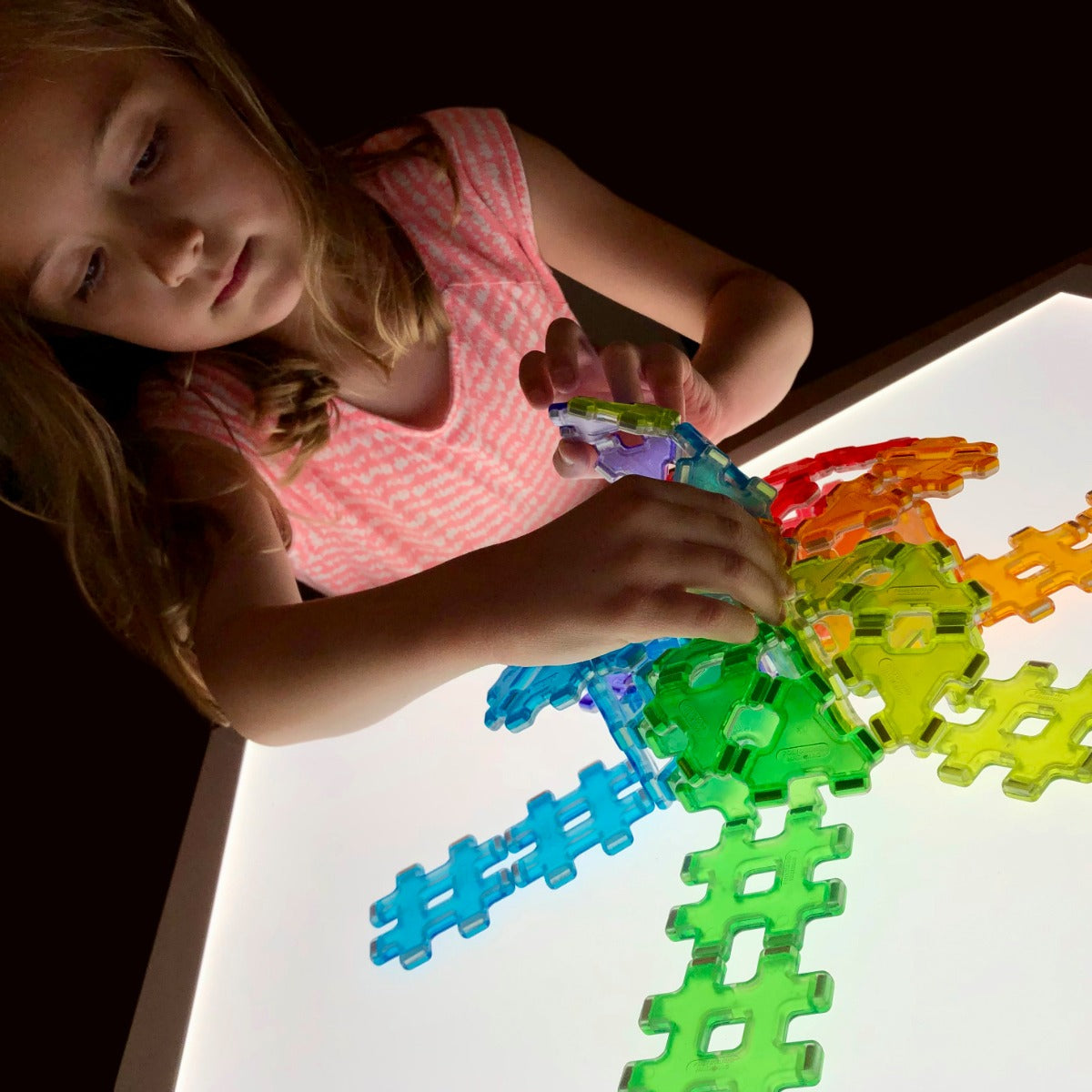 Hashmag Polydron Starter Set,Explore an exciting new method of magnetic construction with this Hashmag Polydron Starter Set. The unique shapes, in 6 stunning translucent colours, are ideal for developing fine motor skills and exploring the construction of 2D nets and 3D models. The Hashmag Polydron Starter Set has a colour coding system to help develop an understanding of polarity and is compatible with Magnetic Polydron. Designed for individual or small group use, this 24 Piece Class Set contains 12 triang