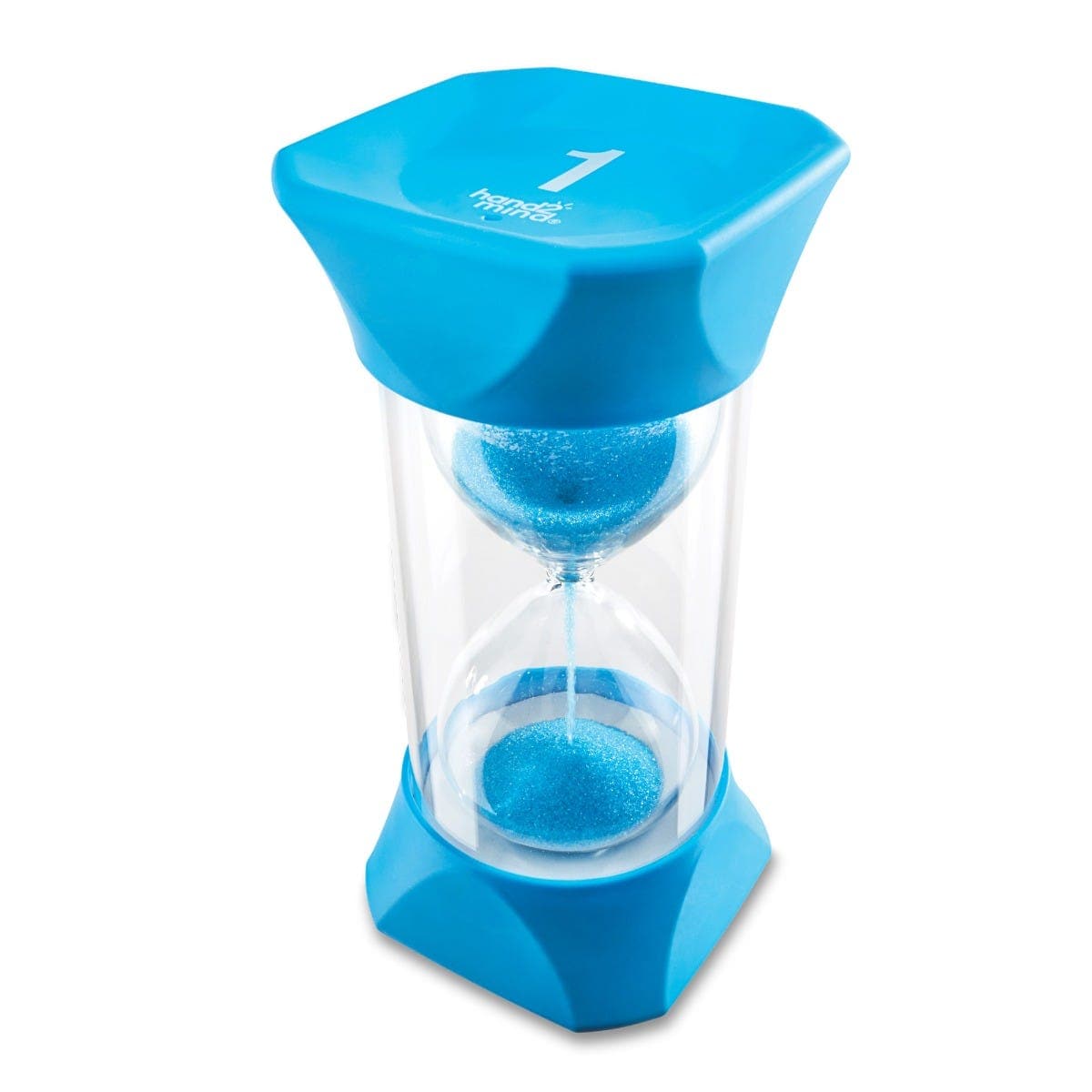 Jumbo Sand Timer (1-Minute),This colourful Jumbo Sand Timer is ideal for use in the classroom or at home to give children a visual representation of passing time.Its oversized and sturdy, making it great for little hands.The rubber endcaps give the timer greater durability and allow for quiet pausing of the timer. Great for showing the passing of approximately 1 minute. (Please note the Jumbo Sand Timer is not a precision time device, so there is a time deviation.) The jumbo proportions and colourful blue s