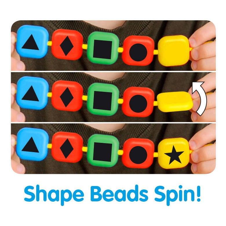 Lacing Shape Beads,Introduce your little ones to the wonderful world of threading with this Lacing Shape Beads set of brightly coloured beads and laces! Measuring at 2.5cm each, the beads are perfect for little hands to grip and practice their fine motor skills. The Lacing Shape Beads set comes complete with 72 threading beads in an array of regular and irregular shapes, including squares, rectangles, triangles, circles, stars, and diamonds.The included laces measure approximately 52cm long and are just the